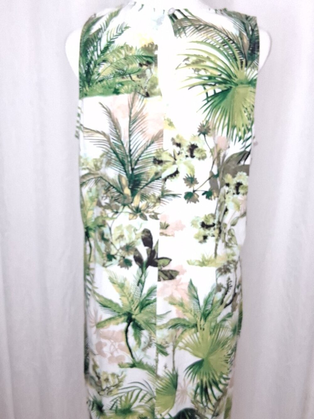 Tommy Bahama Forte Dei Tommy Shift Dress Linen Blend Palm Print - Picture 5 of 13